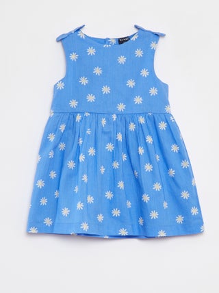 Vestido sin mangas de gasa de algodón