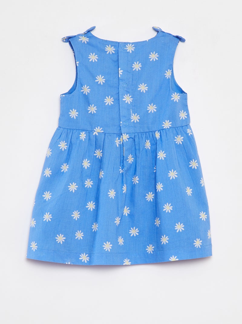 Vestido sin mangas de gasa de algodón AZUL - Kiabi