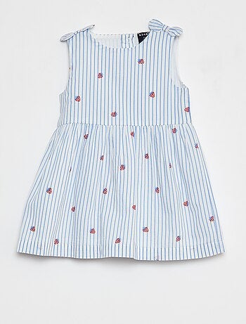 Vestido sin mangas de gasa de algodón