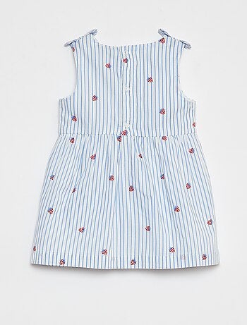 Vestido sin mangas de gasa de algodón