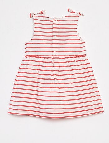 Vestido sin mangas de gasa de algodón