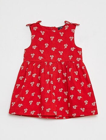 Vestido sin mangas de gasa de algodón