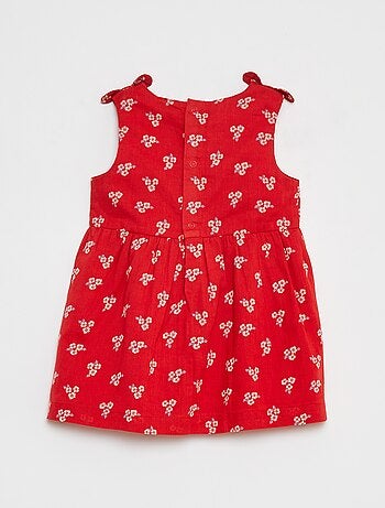 Vestido sin mangas de gasa de algodón
