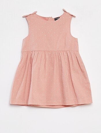 Vestido sin mangas de gasa de algodón