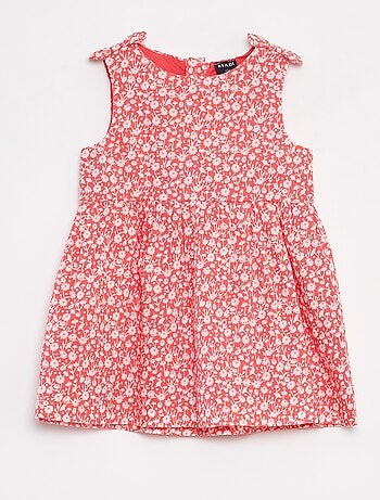 Vestido sin mangas de gasa de algodón