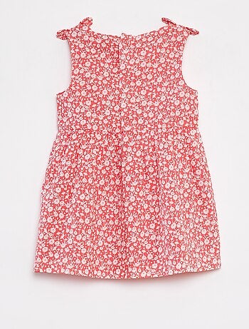 Vestido sin mangas de gasa de algodón