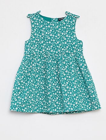 Vestido sin mangas de gasa de algodón