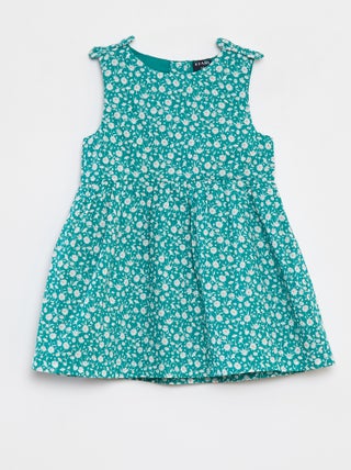 Vestido sin mangas de gasa de algodón