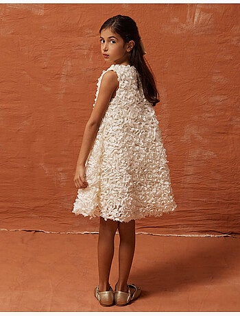 Vestido sin mangas de línea A con flores