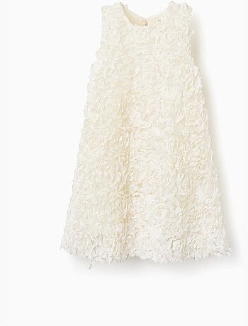 Vestido sin mangas de línea A con flores