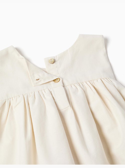 Vestido sin mangas de línea A con flores bordadas - Kiabi