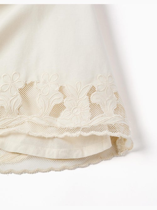 Vestido sin mangas de línea A con flores bordadas - Kiabi