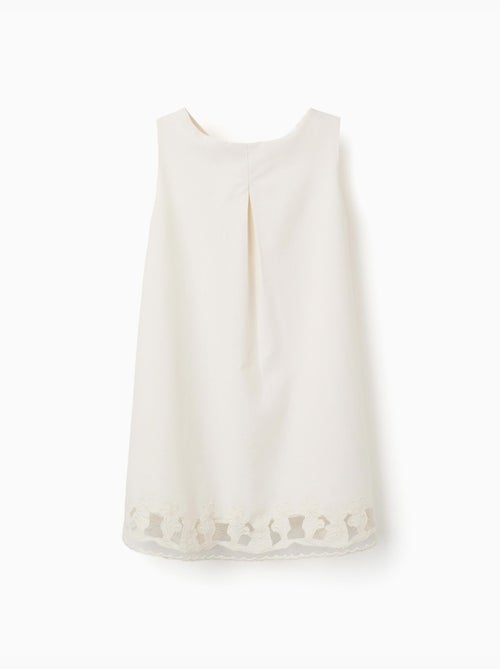 Vestido sin mangas de línea A con flores bordadas - Kiabi