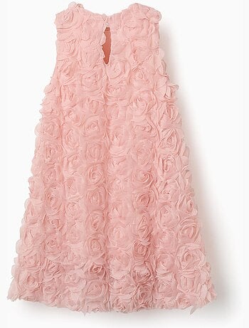 Vestido sin mangas de línea A con rosas