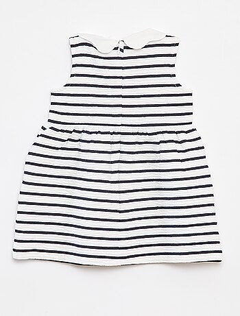 Vestido sin mangas de punto arrugado con motivo