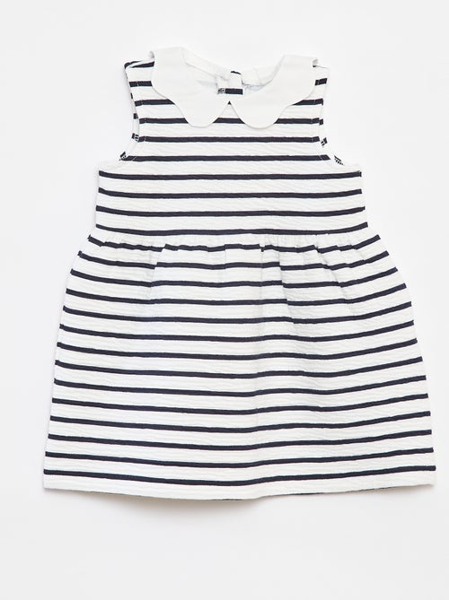 Vestido sin mangas de punto arrugado con motivo - Kiabi