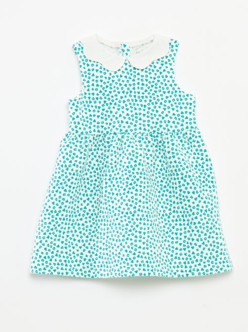 Vestido sin mangas de punto arrugado con motivo - Kiabi