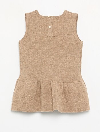 Vestido sin mangas de punto con lazos