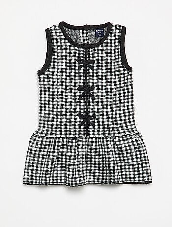 Vestido sin mangas de punto con lazos