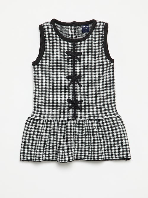Vestido sin mangas de punto con lazos - Kiabi