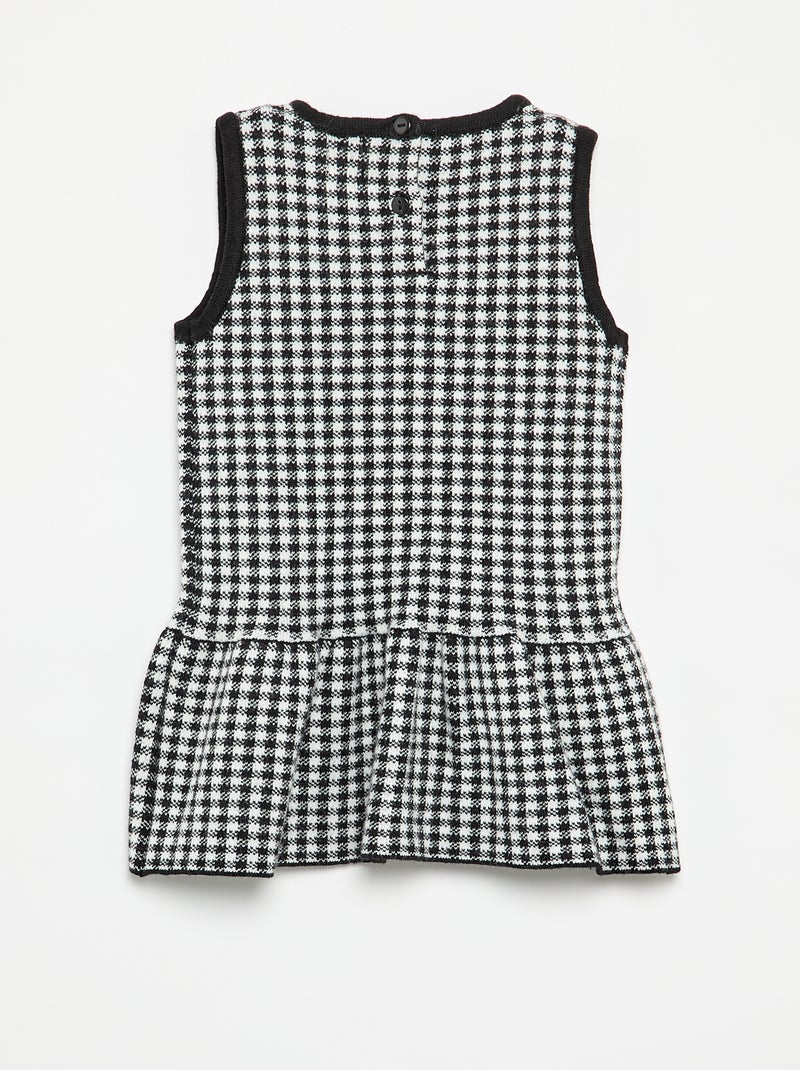 Vestido sin mangas de punto con lazos Negro - Kiabi