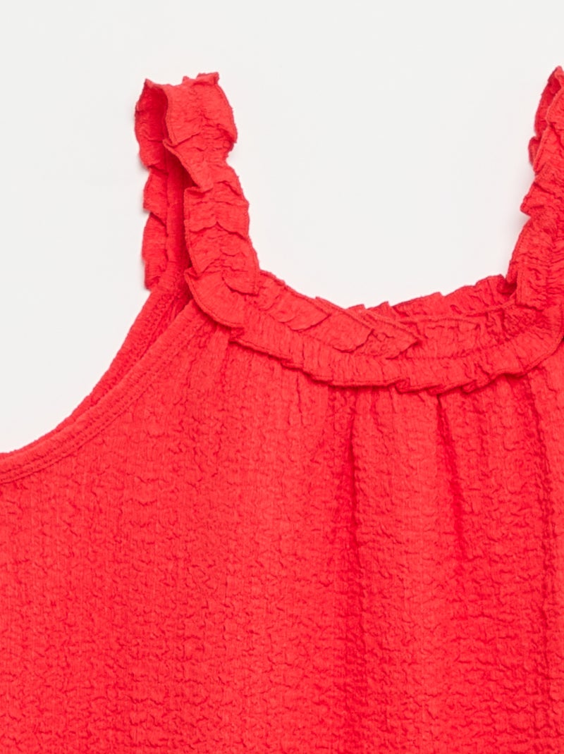 Vestido sin mangas de punto ligero Rojo - Kiabi