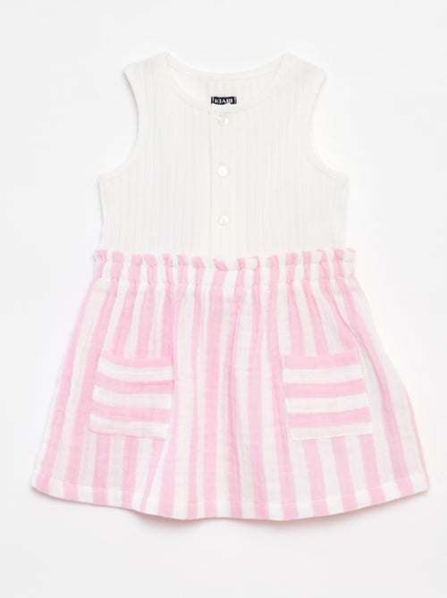 Vestido sin mangas de rayas - Kiabi