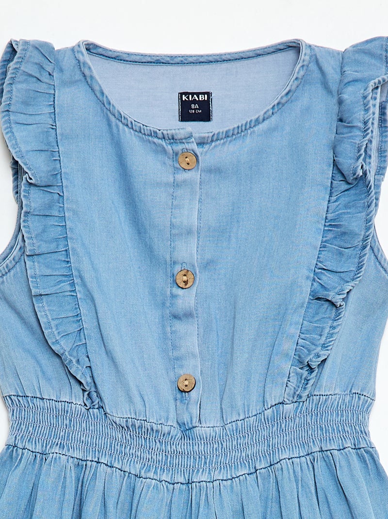Vestido sin mangas de tejido ligero Azul - Kiabi