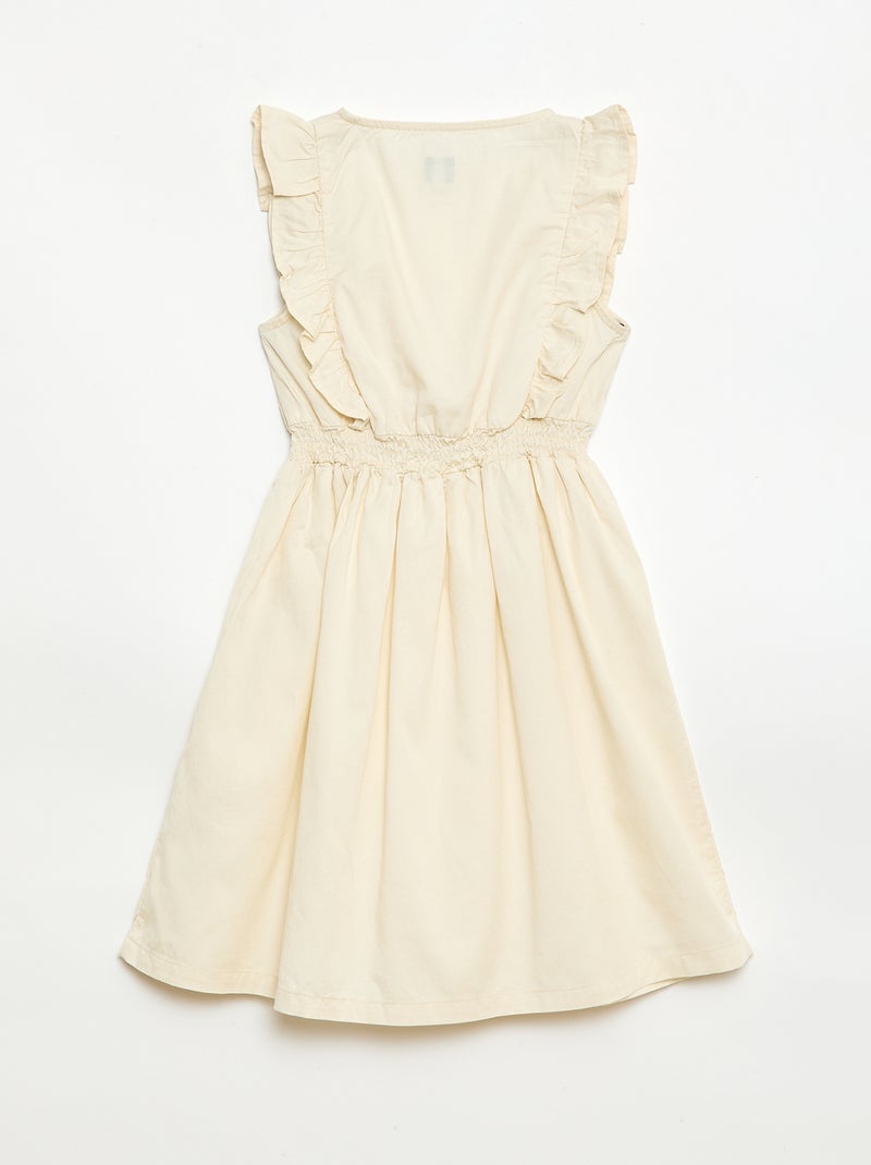 Vestido sin mangas de tejido ligero Blanco - Kiabi
