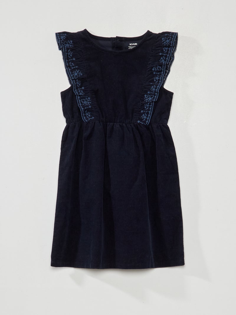 Vestido sin mangas de terciopelo AZUL - Kiabi