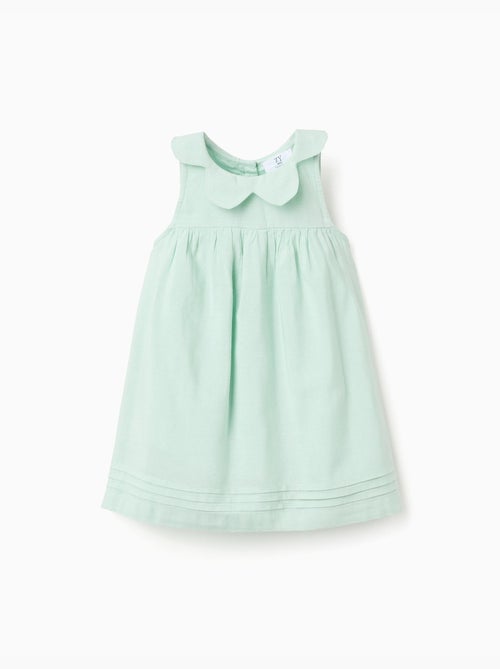 Vestido sin mangas en algodón y lino - Kiabi