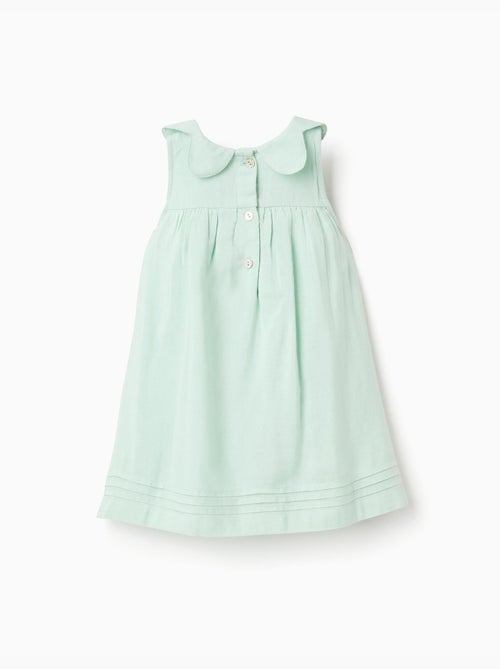 Vestido sin mangas en algodón y lino - Kiabi