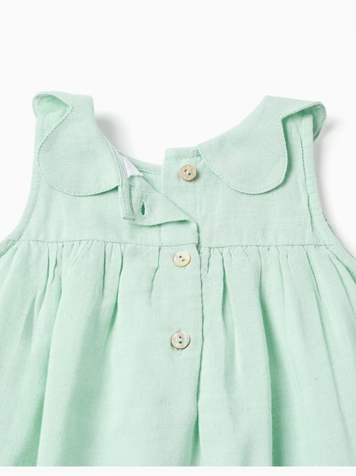 Vestido sin mangas en algodón y lino - Kiabi