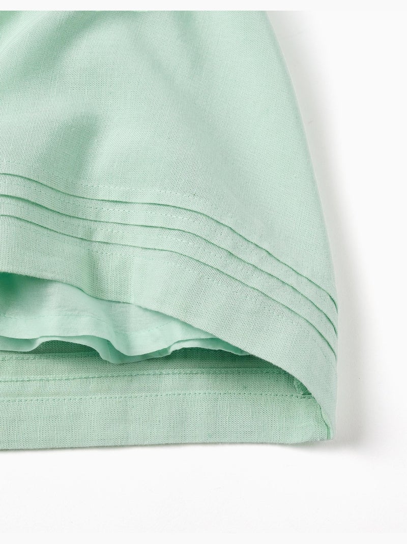 Vestido sin mangas en algodón y lino Verde claro - Kiabi