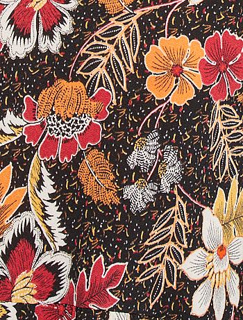 Vestido skater de flores - NEGRO - Kiabi - 25.00€
