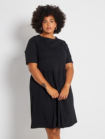 Tallas grandes mujer - Vestido skater elástico - Kiabi