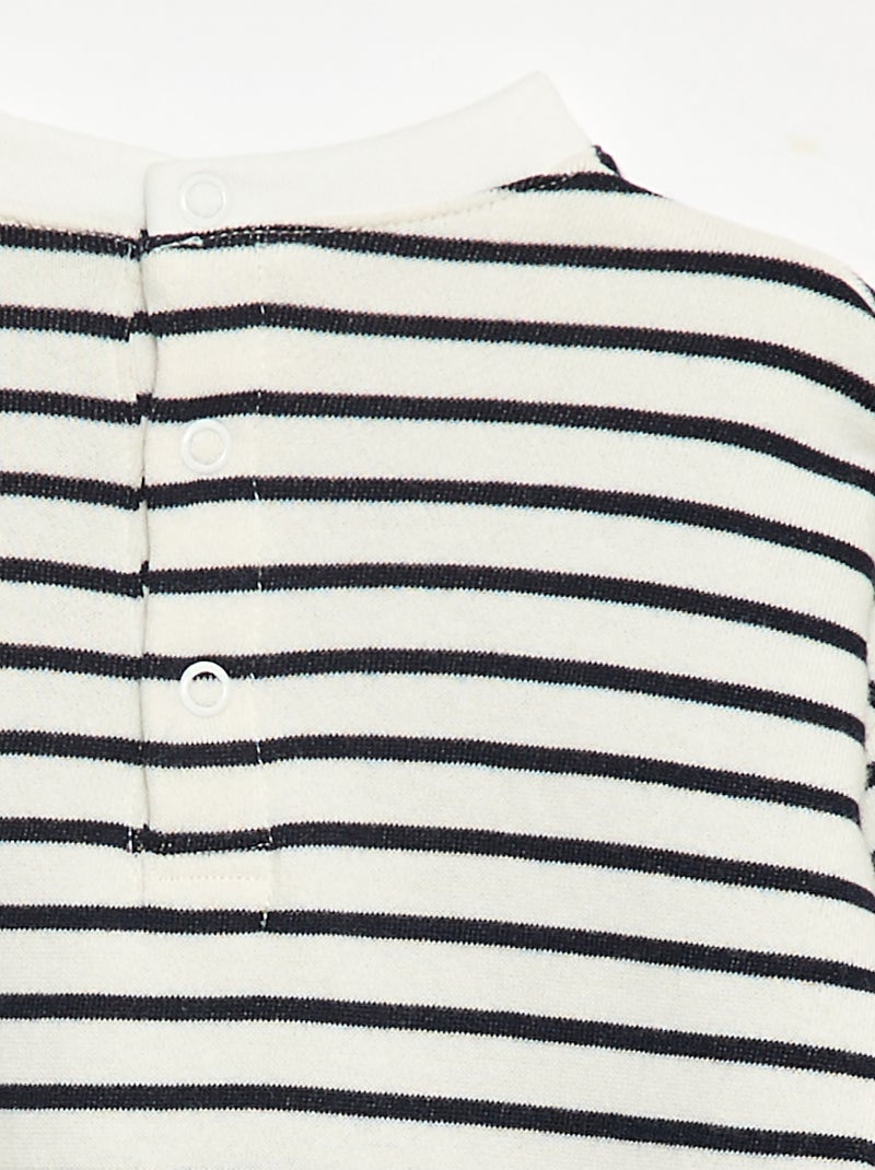 Vestido sudadera con efecto 2 en 1 en el bajo Blanco - Kiabi