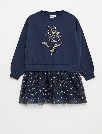 Vestido sudadera con efecto 2 en 1 en el bajo 'Minnie' 'Disney'