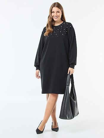 Vestido sudadera con perlas de fantasía 'Only Carmakoma'