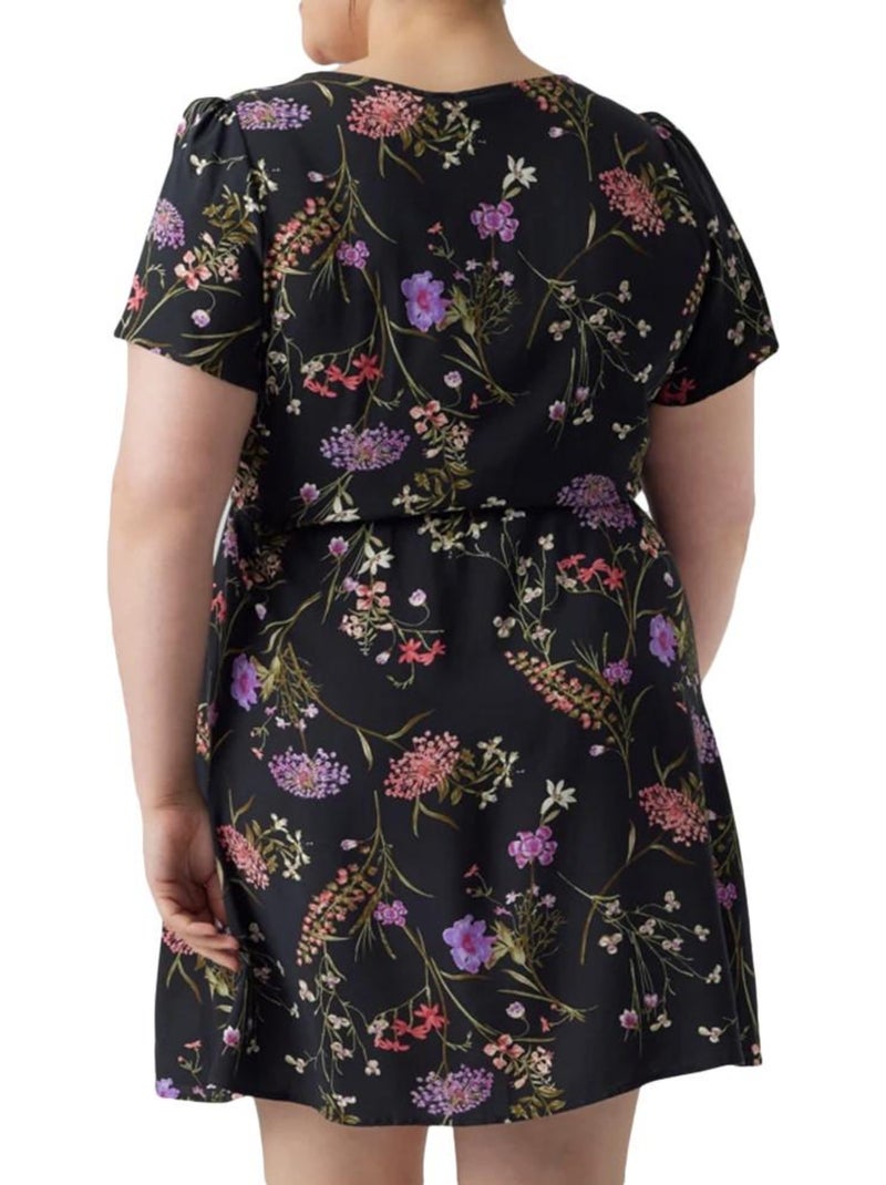 Vestido Tallas Grandes Mujer Vero Moda Negro Multicolor - Kiabi