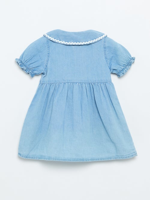 Vestido tipo camisa de manga corta - Kiabi