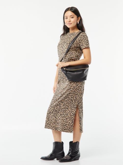 Vestido tipo camiseta largo - Kiabi