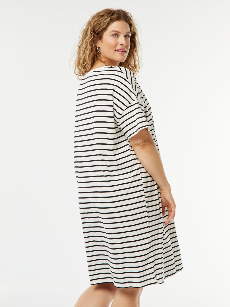 Vestido tipo camiseta largo BLANCO - Kiabi