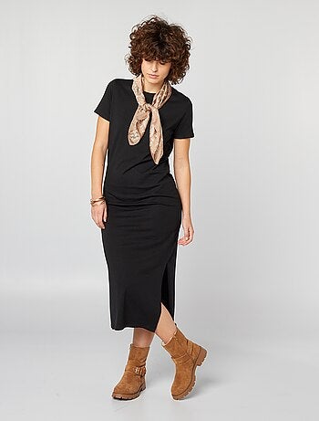 Vestido tipo camiseta largo