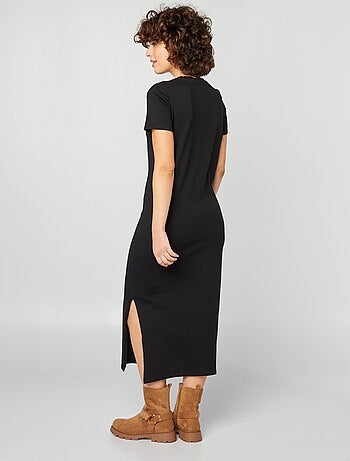 Vestido tipo camiseta largo