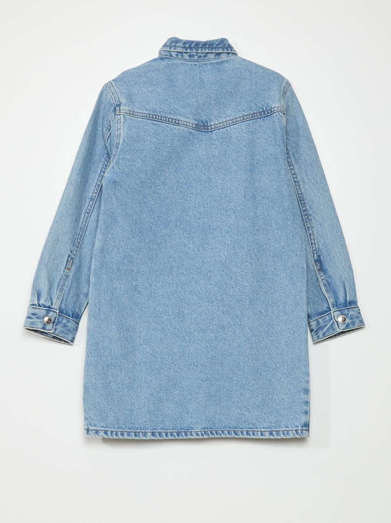 Vestido tipo chaqueta vaquera AZUL - Kiabi