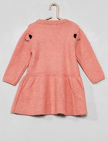 Vestido tipo jersey bordado - Kiabi