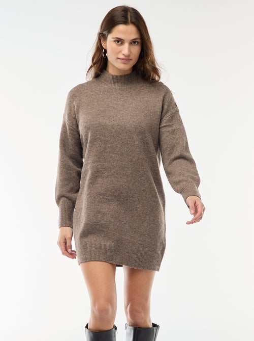 Vestido tipo jersey con botones decorativos - Kiabi Vestido tipo jersey con botones decorativos - Kiabi