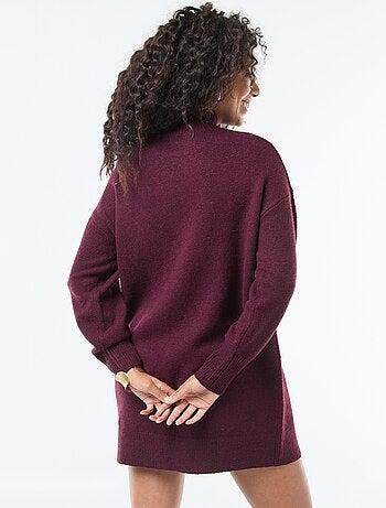 Vestido jersey con botones decorativos