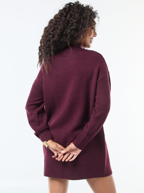 Vestido tipo jersey con botones decorativos - Kiabi